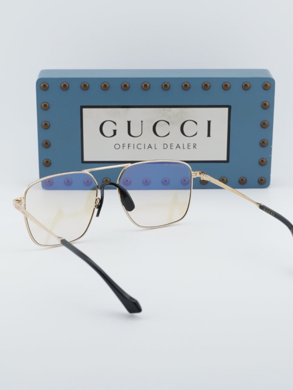 Gucci GG0743S 006 Men Aviator Sunglasses - Gold / Yellow Photochromic - Picture 8 of 11